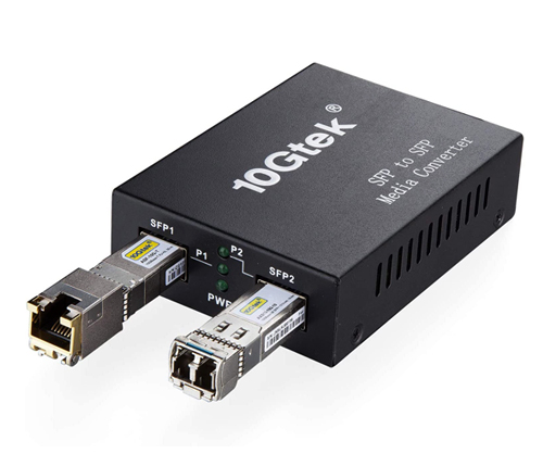 10GbE Media Converter > 30-m CAT.6a/7 solution > transceiver